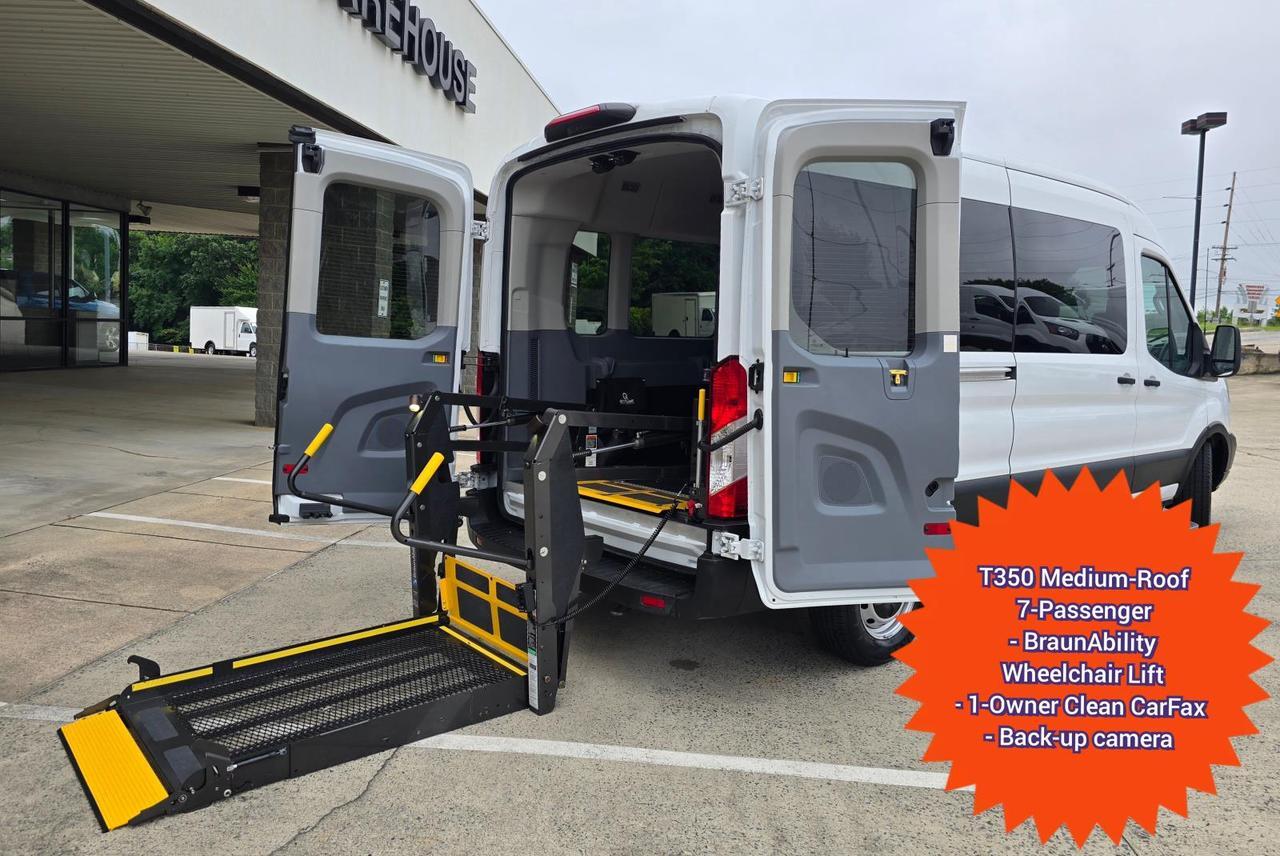 2019 Ford Transit Passenger Wagon T-350 Medium Roof 148WB XL 7-Passenger W/BraunAbility Wheelchair Lift Concord NC