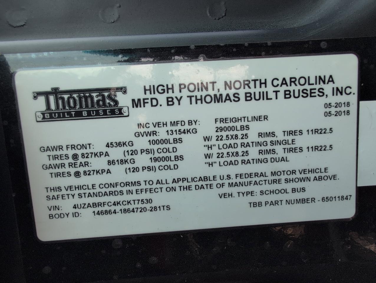 2019 Freightliner Thomas C2 Johnstown NY