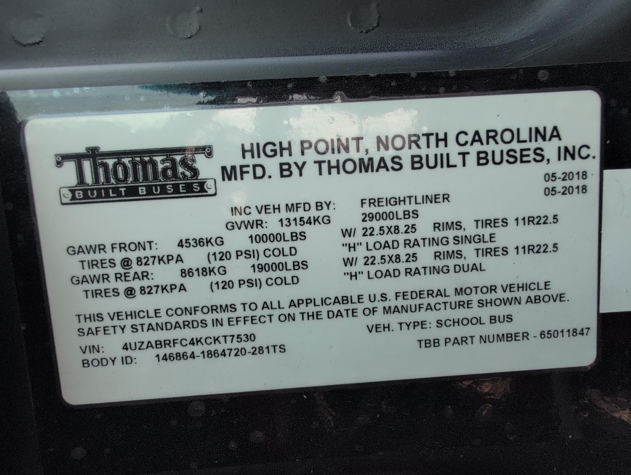 2019 Freightliner Thomas C2 Johnstown NY