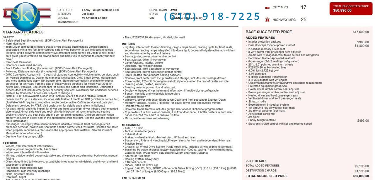 2019 GMC Acadia AWD Denali 6-PASSENGER West Chester PA