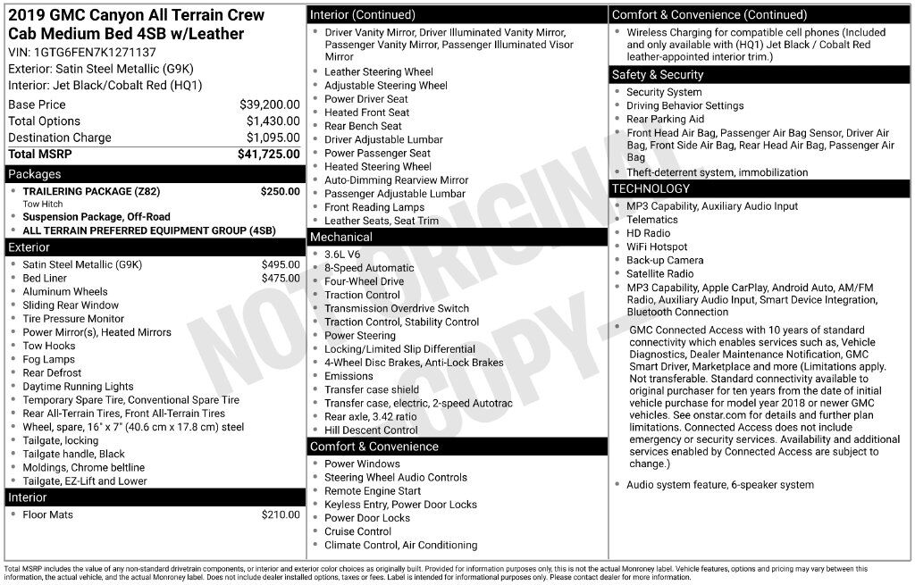 2019 GMC Canyon All Terrain Tucson AZ
