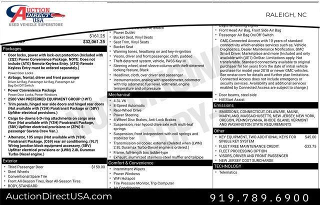2019 GMC Savana 2500 Work Van Raleigh NC