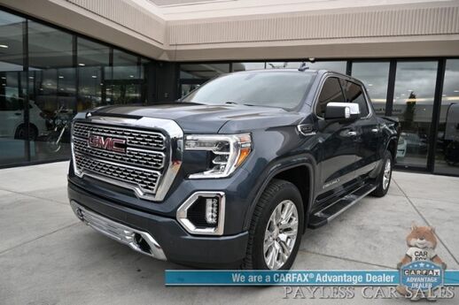 2019 GMC Sierra 1500 Denali / 4X4 / Crew Cab / 5.3L V8 / Auto Start / Heated & Cooled Leather Seats / Heated Steering / NAV / Sunroof / Bose Speakers / Blind Spot / 360 Cam / Multi Pro Tailgate / Bed Liner / Tow Pkg / 1-Owner Anchorage AK