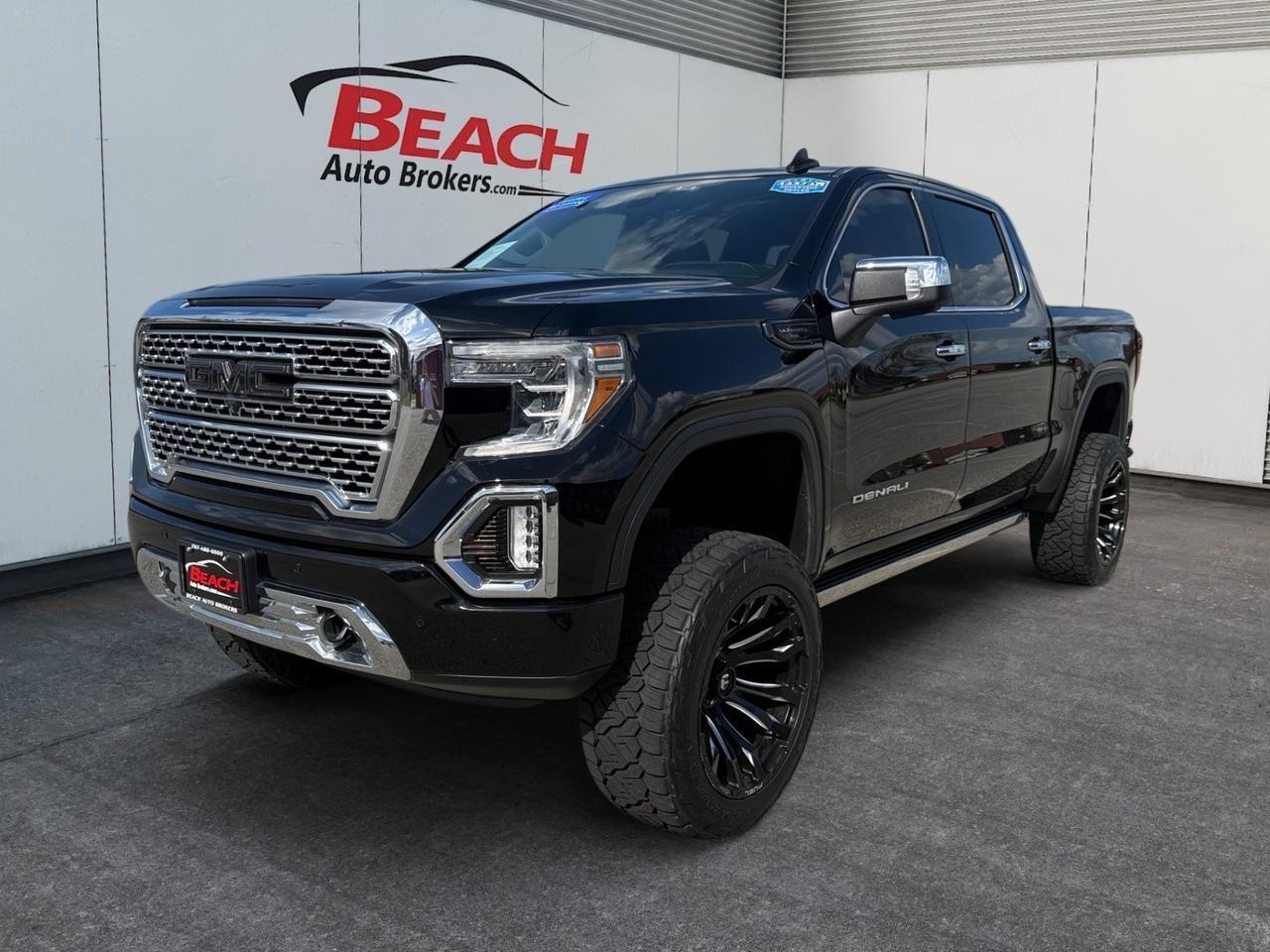 2019 GMC Sierra 1500 Denali, HEATED/VENTILATED SEATS, HEATED REAR SEATS, SUNROOF, APPLE CARPLAY/ANDROID AUTO, POWER RUNNING BOARDS, POWER MIRRORS, BED LINER, TOW PACKAGE, BACKUP CAMERA, BOSE SPEAKERS, UNIVERSAL GARAGE DOOR OPENER, FUEL WHEELS, CLEAN CARFAX!