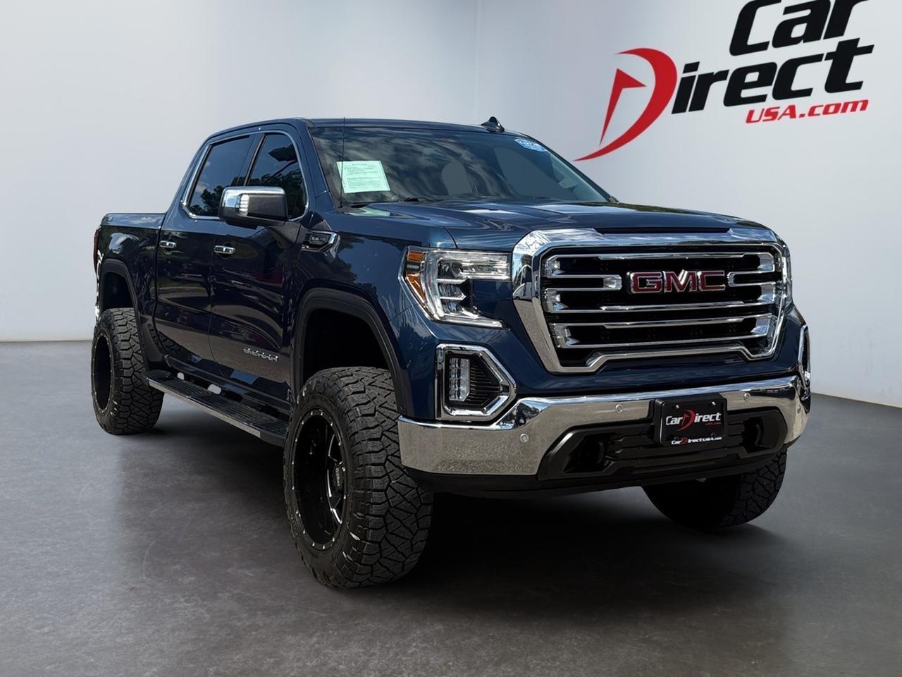 2019 GMC Sierra 1500 SLT, RUNNING BOARDS, POWER LIFTGATE, LIFTED, APPLE CARPLAY/ANDROID AUTO, REAR POWER SLIDING WINDOW, TOW PACKAGE, REMOTE START, HEATED & COOLING SEATS, LOW MILES, THIS TRUCK IS LIKE NEW & READY TO RIDE!