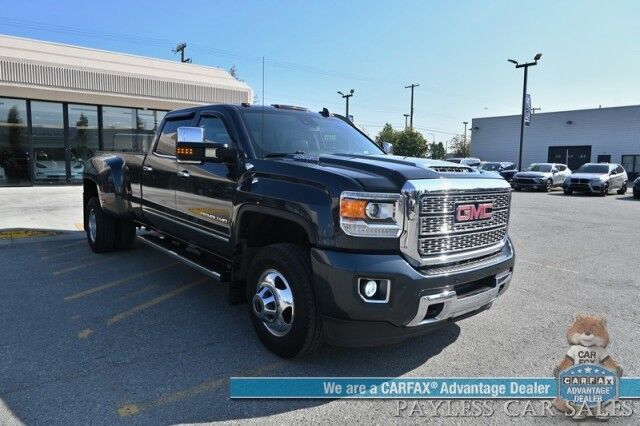 2019 GMC Sierra 3500HD Denali / 4X4 / Crew Cab / Dually / Turbo Diesel / Auto Start / Heated & Cooled Leather Seats / Heated Steering Wheel / Sunroof / NAV / Bose / Lane Depart Alert / Apple CarPlay & Android Auto / Bed Liner / Tow Pkg Anchorage AK