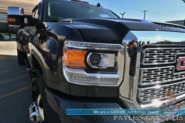 2019 GMC Sierra 3500HD Denali / 4X4 / Crew Cab / Dually / Turbo Diesel / Auto Start / Heated & Cooled Leather Seats / Heated Steering Wheel / Sunroof / NAV / Bose / Lane Depart Alert / Apple CarPlay & Android Auto / Bed Liner / Tow Pkg Anchorage AK