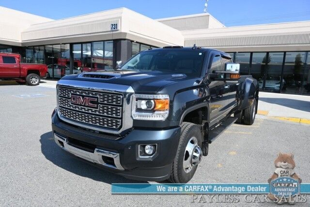 2019 GMC Sierra 3500HD Denali / 4X4 / Crew Cab / Dually / Turbo Diesel / Auto Start / Heated & Cooled Leather Seats / Heated Steering Wheel / Sunroof / NAV / Bose / Lane Depart Alert / Apple CarPlay & Android Auto / Bed Liner / Tow Pkg Anchorage AK