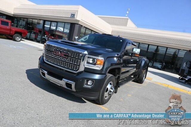 2019 GMC Sierra 3500HD Denali / 4X4 / Crew Cab / Dually / Turbo Diesel / Auto Start / Heated & Cooled Leather Seats / Heated Steering Wheel / Sunroof / NAV / Bose / Lane Depart Alert / Apple CarPlay & Android Auto / Bed Liner / Tow Pkg Anchorage AK