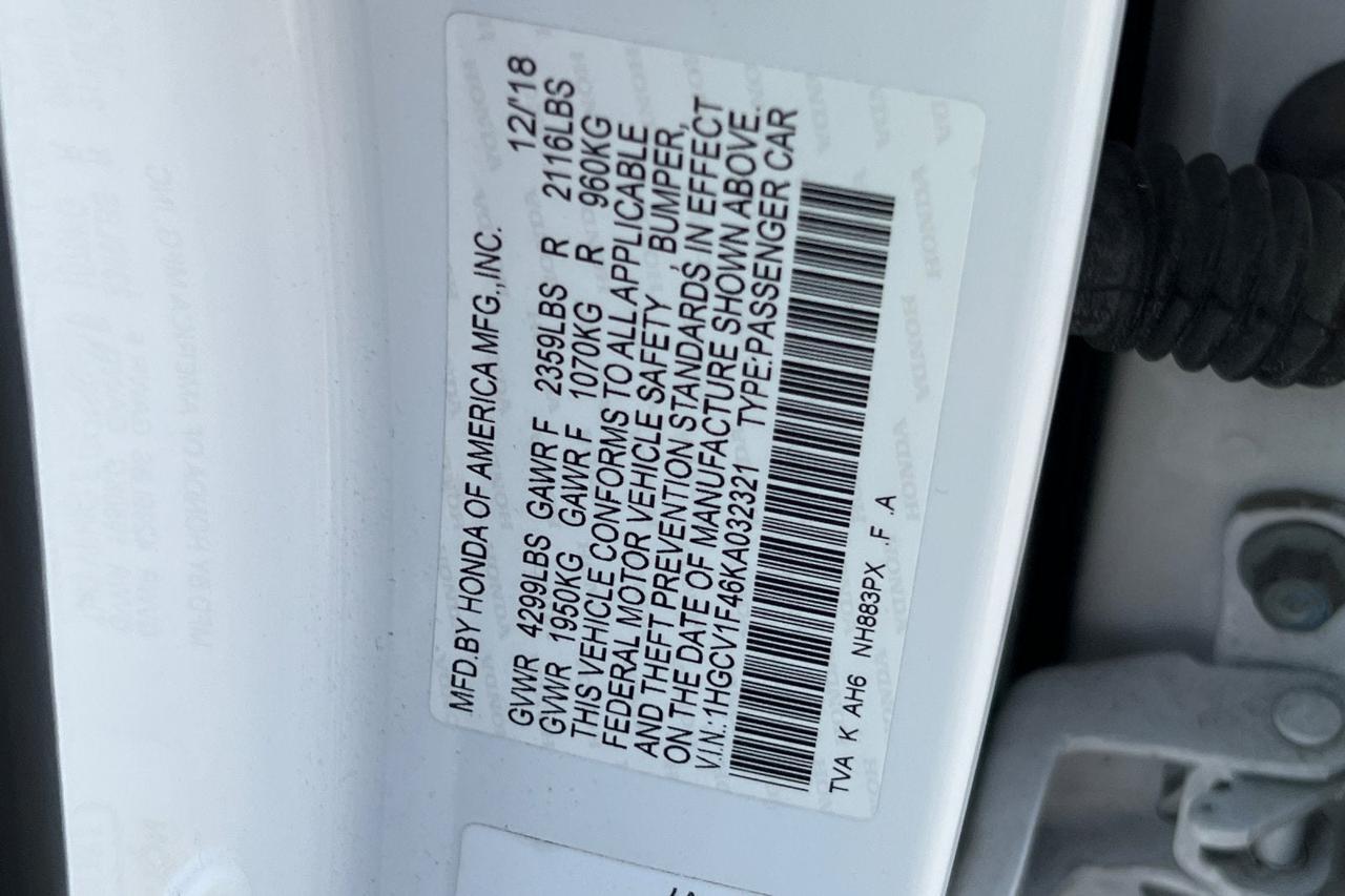 2019 Honda Accord Sedan EX 1.5T Roseville CA