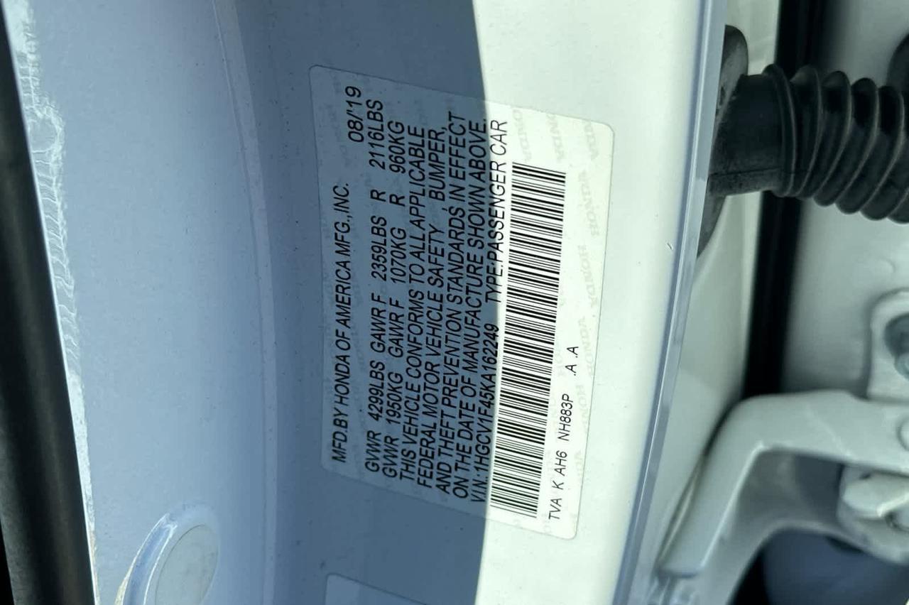 2019 Honda Accord Sedan EX 1.5T Roseville CA