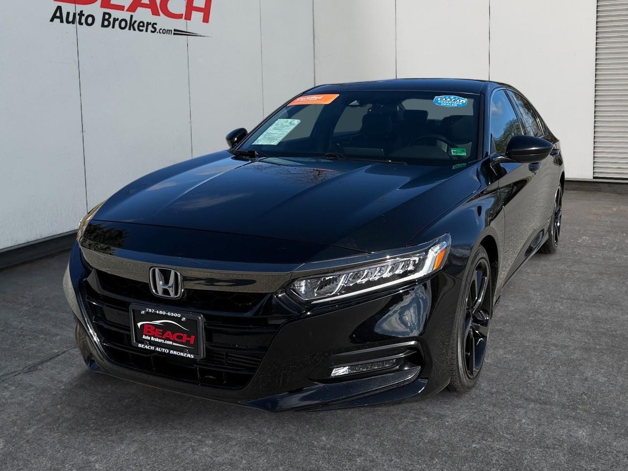 2019 Honda Accord Sedan Sport 1.5T, BLUETOOTH, BACKUP CAMERA, PARKING SENSORS, POWER MIRRORS, KEYLESS START, ALL WEATHER FLOOR MATS, USB PORT, AUX, CLEAN CARFAX!