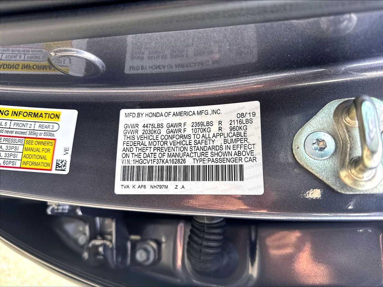 2019 Honda Accord Sedan Sport 1.5T Roseville CA