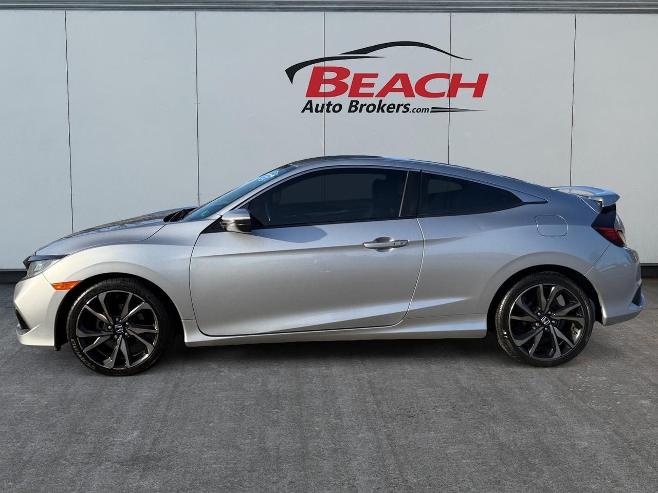 2019 Honda Civic Coupe Sport, APPLE CARPLAY/ANDROID AUTO, REMOTE KEYLESS ENTRY, ADAPTIVE CRUISE CONTROL, TINTED GLASS, POWER MIRRORS W/ MANUAL FOLDING, LOW MILES, ONLY 1 OWNER, THIS IS A GREAT CAR FOR A GREAT PRICE!