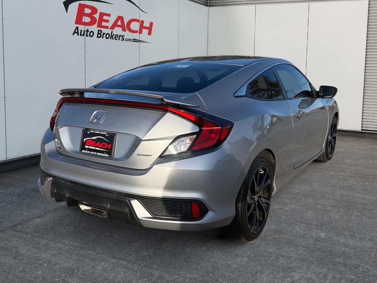 2019 Honda Civic Coupe Sport, APPLE CARPLAY/ANDROID AUTO, REMOTE KEYLESS ENTRY, ADAPTIVE CRUISE CONTROL, TINTED GLASS, POWER MIRRORS W/ MANUAL FOLDING, LOW MILES, ONLY 1 OWNER, THIS IS A GREAT CAR FOR A GREAT PRICE! Norfolk VA