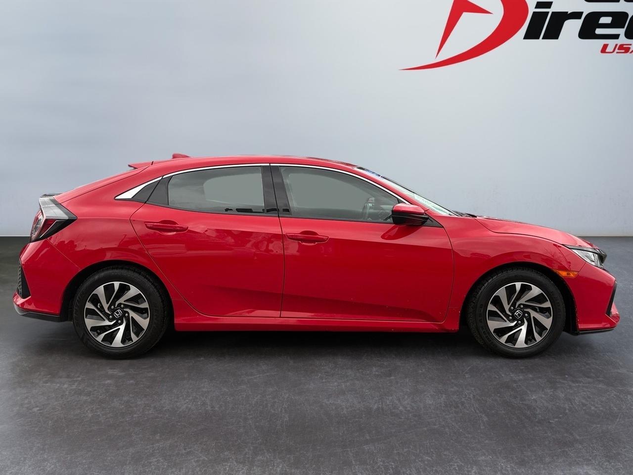 2019 Honda Civic Hatchback LX, LANE KEEP ASSIST, ECON MODE, FORWARD COLLISION ALERT, BACKUP CAMERA, BLUETOOTH, LOW MILES, CLEAN CARFAX, HOT RED RIDE!