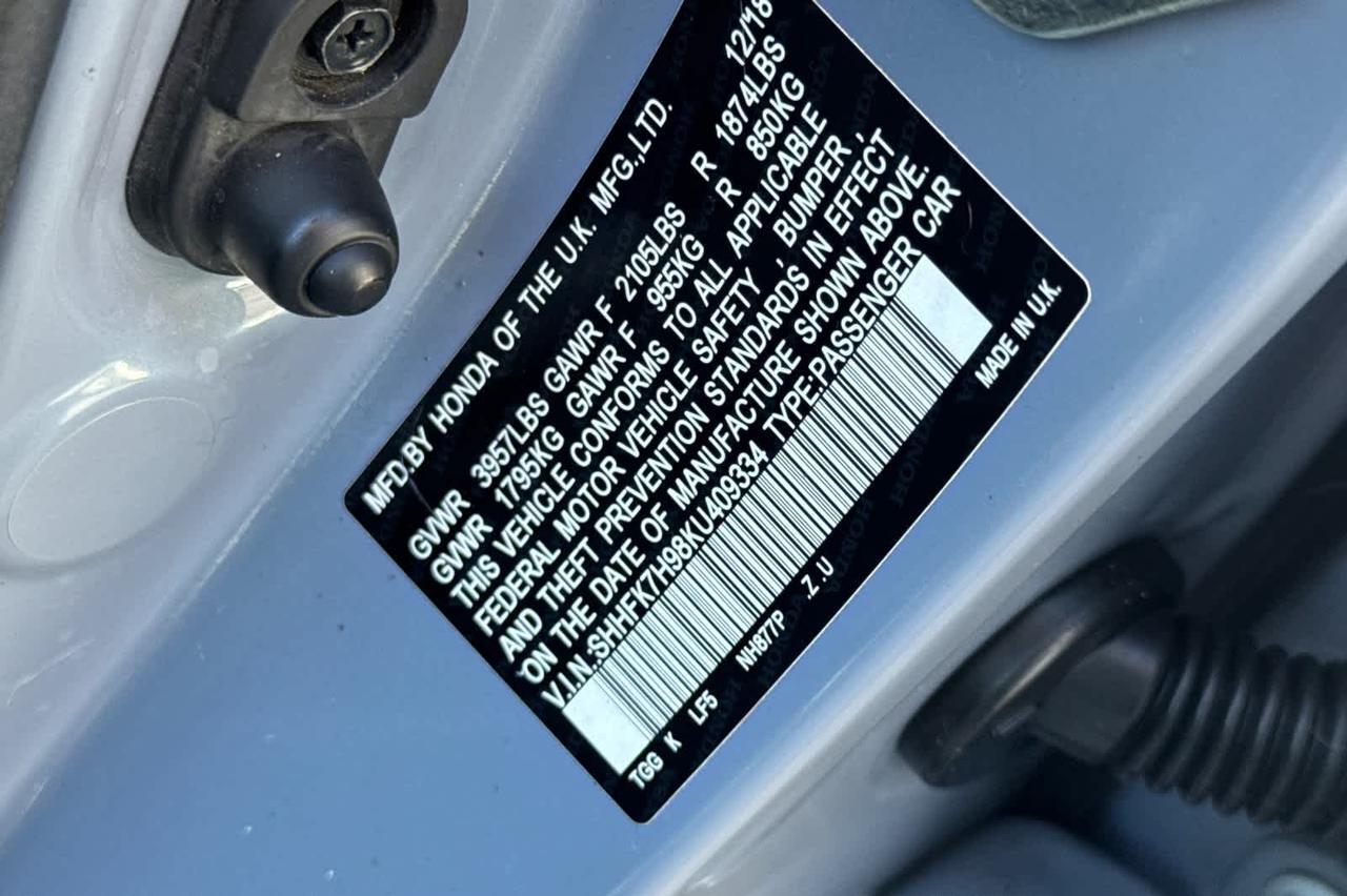 2019 Honda Civic Hatchback Sport Touring Roseville CA