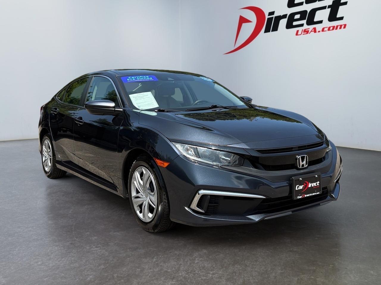 2019 Honda Civic Sedan LX, BACKUP CAMERA, BLUETOOTH, AUX PORT, BLIND SPOT ALERT, LANE KEEP ASSIST, FORWARD COLLISION WARNING, CRUISE CONTROL, ONLY 51K MILES, CLEAN CARFAX, THIS HONDA IS LIKE BRAND NEW & READY FOR YOU!