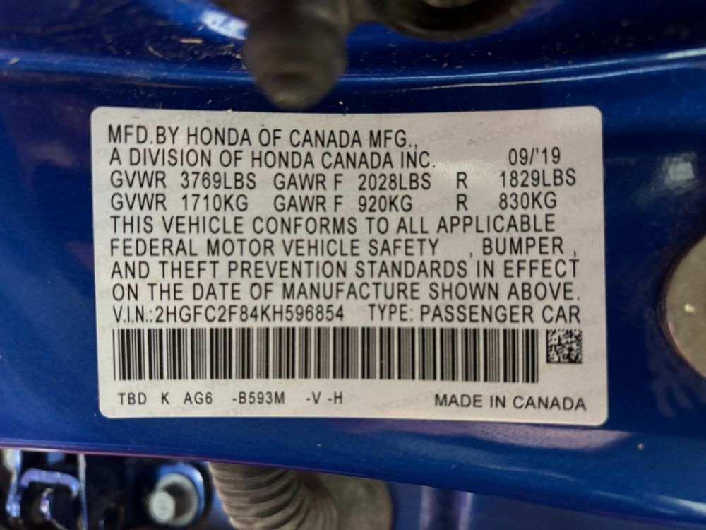 2019 Honda Civic Sport Franklin OH