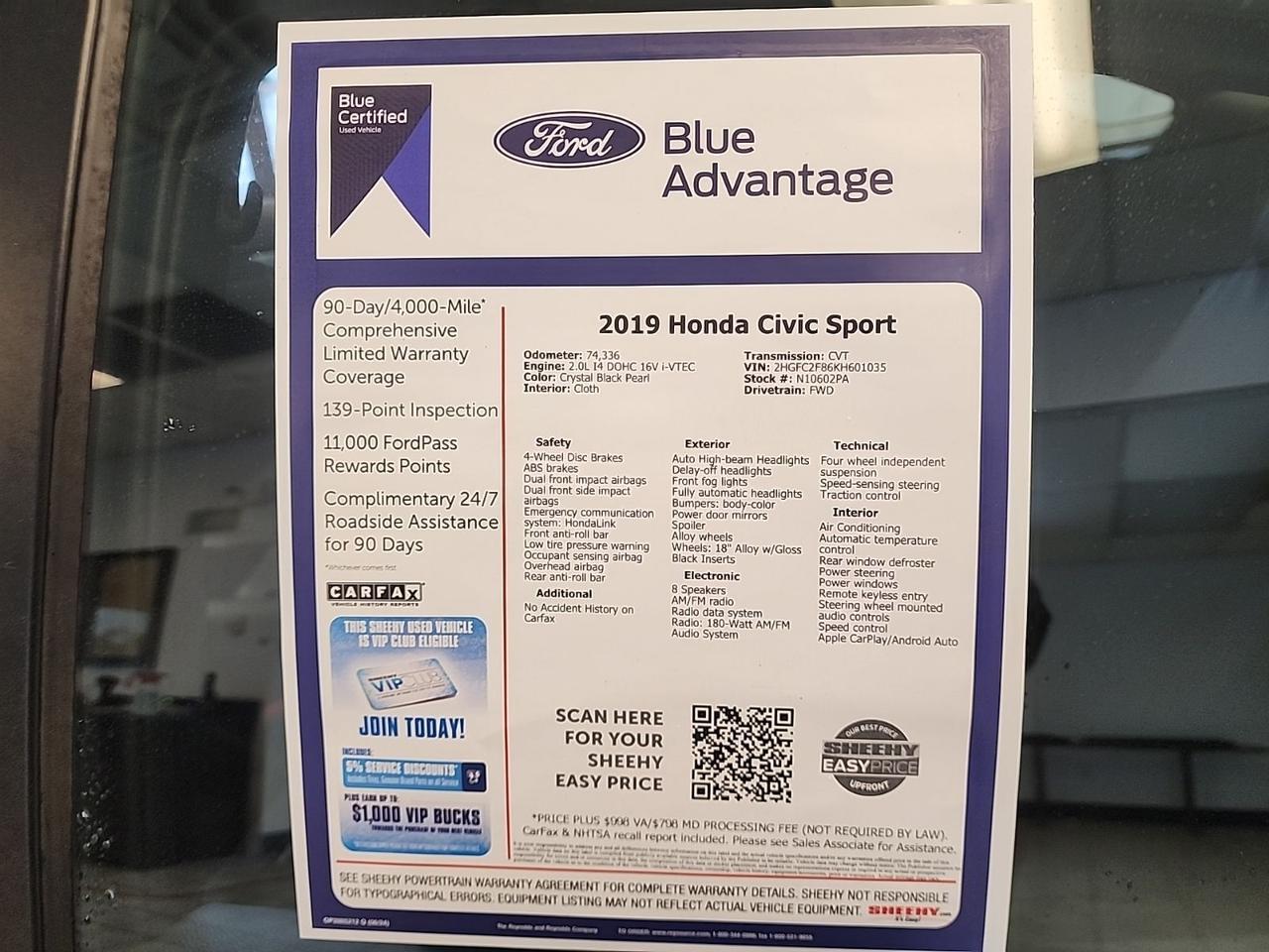 2019 Honda Civic Sport Richmond VA