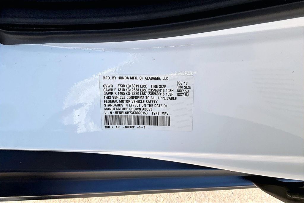 2019 Honda Odyssey EX-L OR