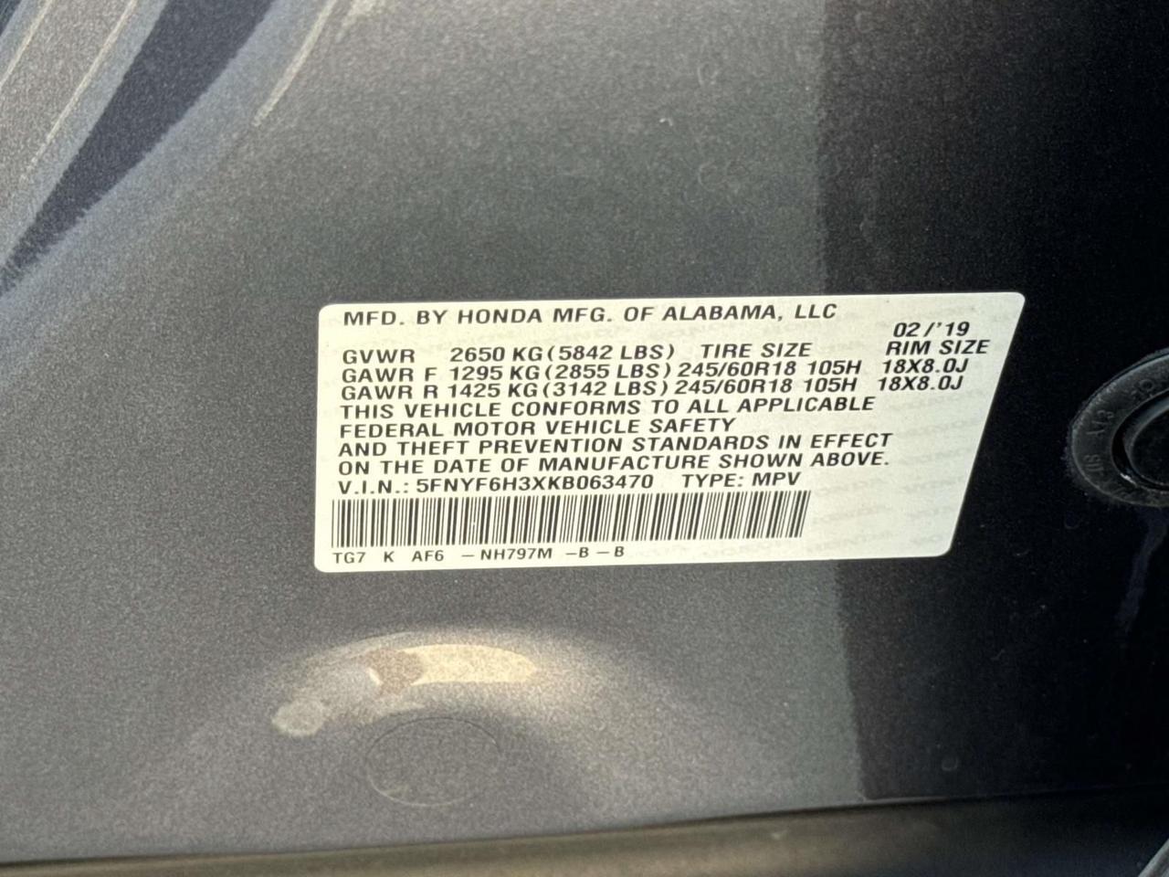 2019 Honda Pilot EX Alexandria VA