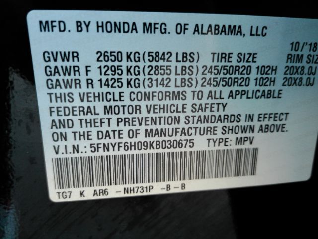 2019 Honda Pilot Elite Plano TX