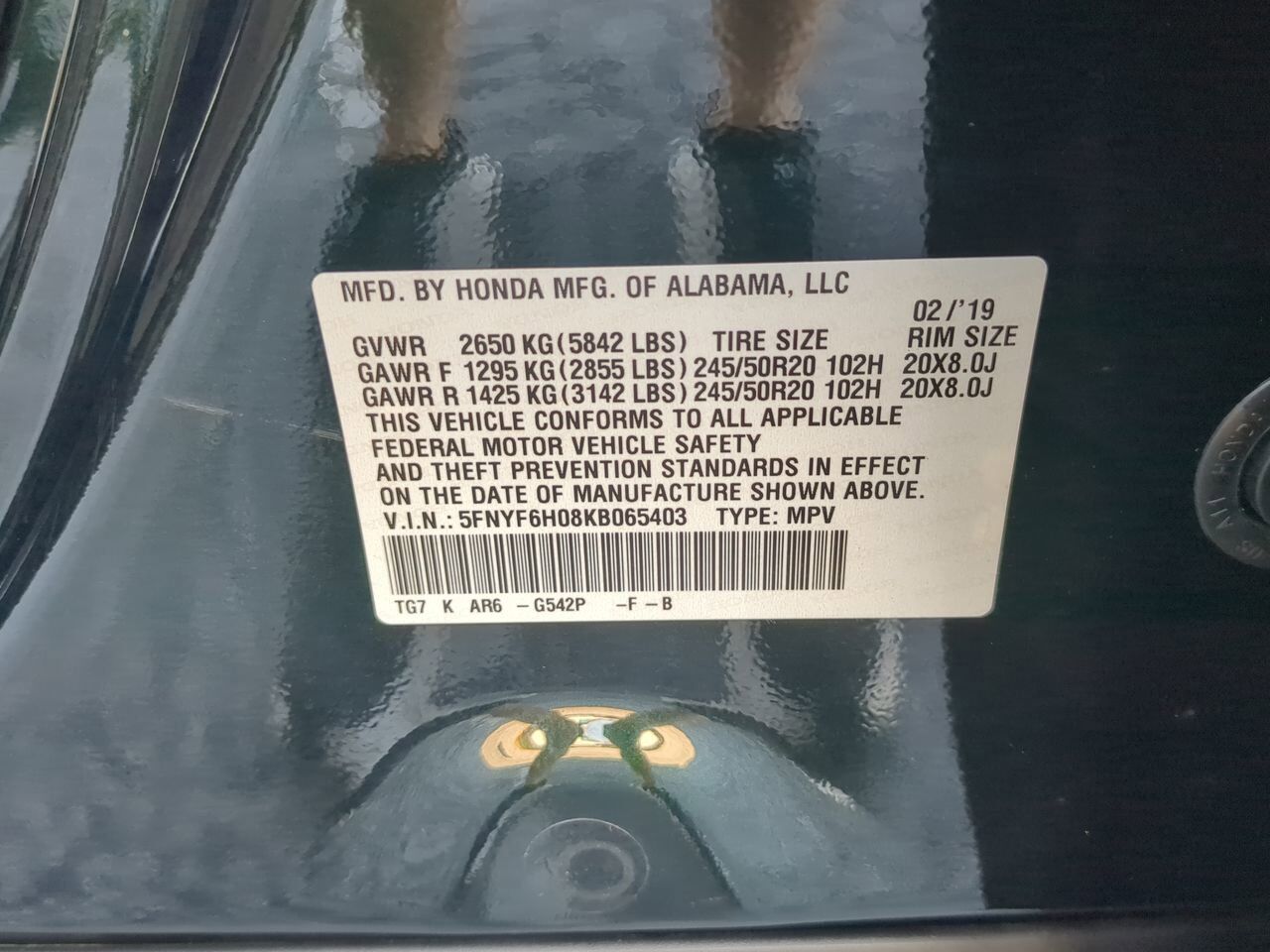 2019 Honda Pilot Elite Winder GA