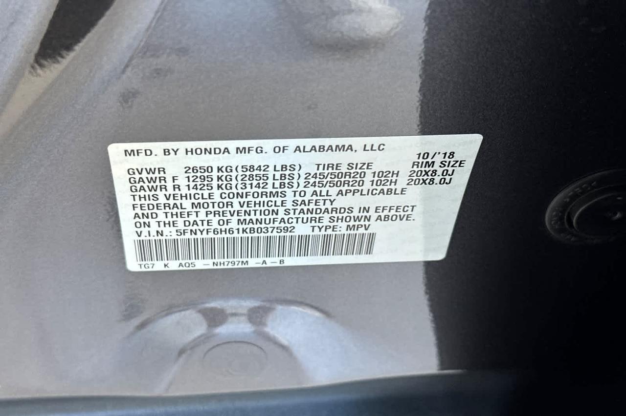 2019 Honda Pilot Touring 7-Passenger Roseville CA