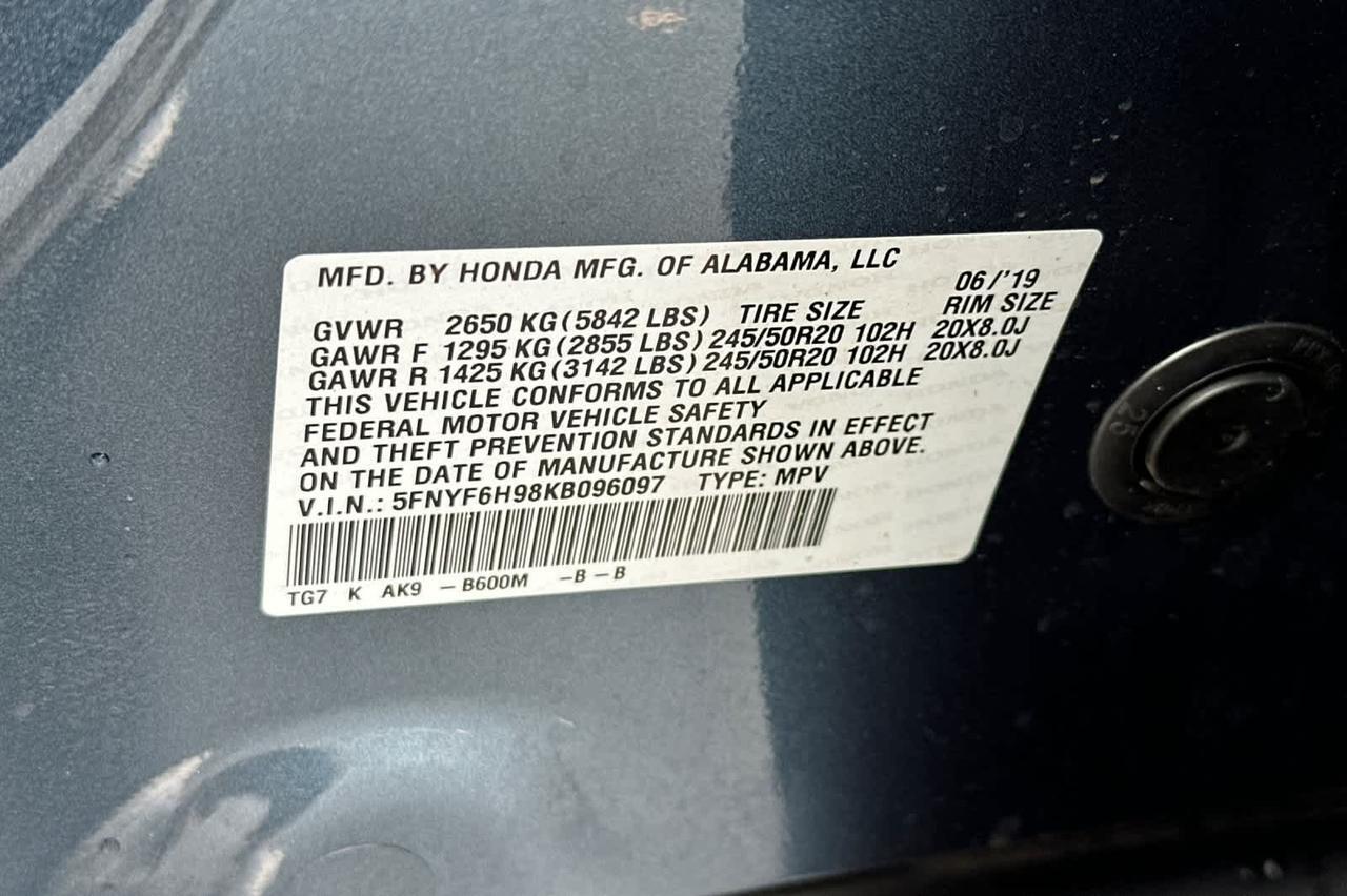 2019 Honda Pilot Touring 8-Passenger Roseville CA