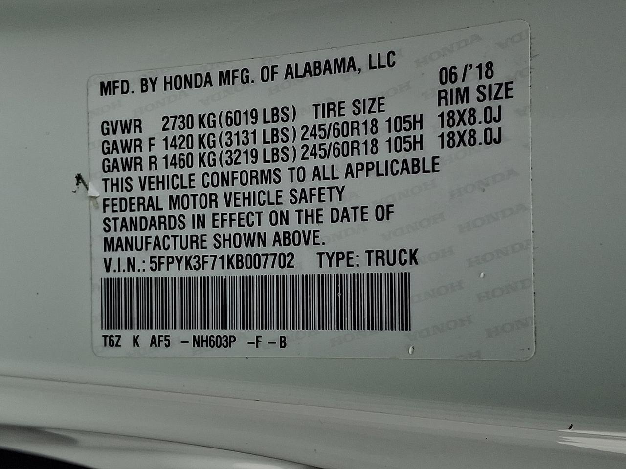 2019 Honda Ridgeline RTL-E Vineland NJ