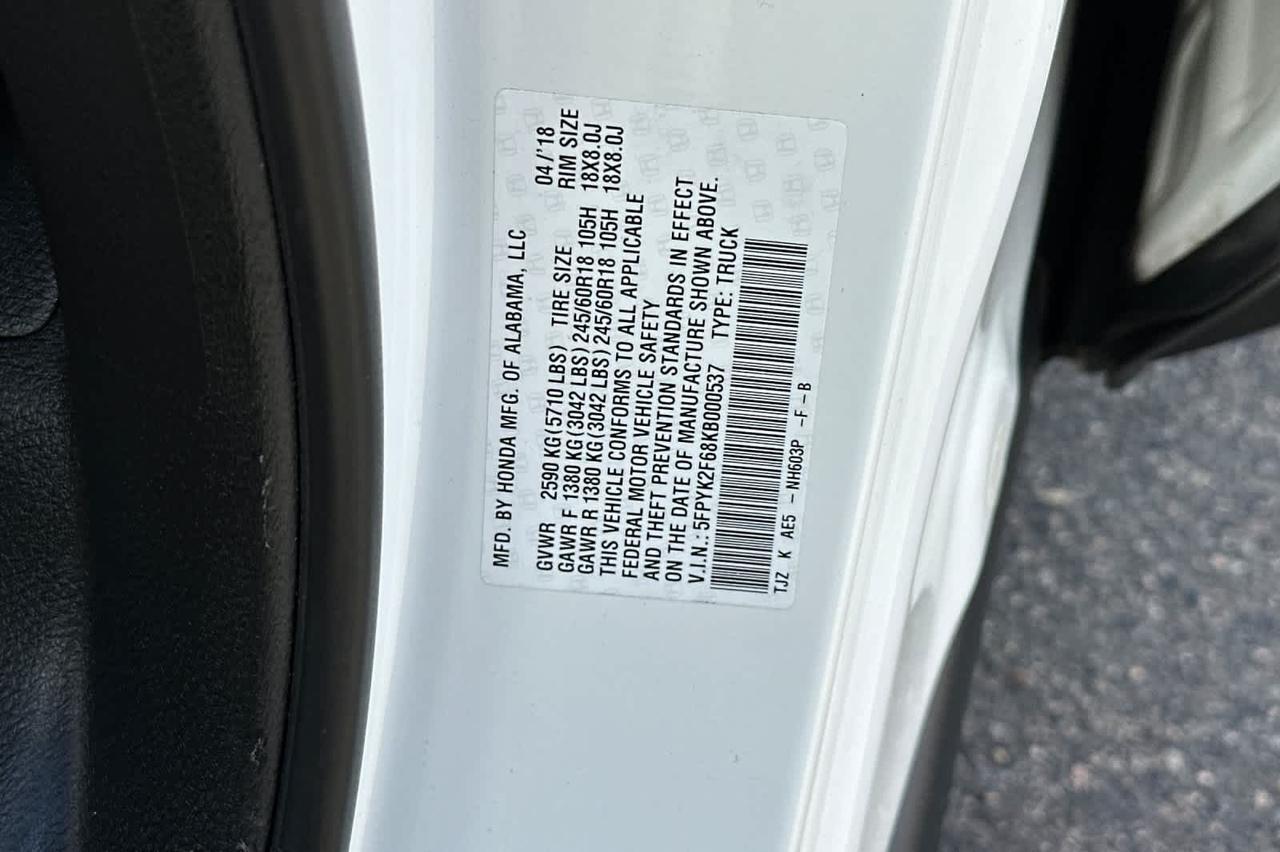 2019 Honda Ridgeline RTL-T Roseville CA