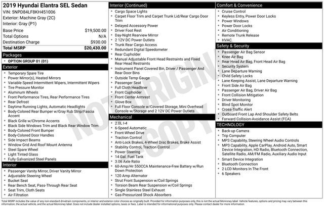 2019 Hyundai Elantra SEL Raleigh NC