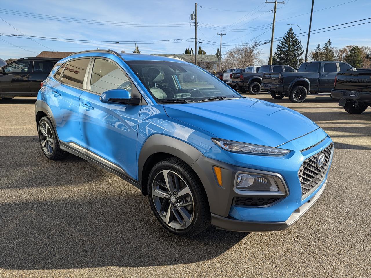 2019 Hyundai Kona Ultimate AWD | Low KMs | Premium Leather | Power Sunroof | HUD | NAV | 8IN Touchscreen Redwater AB