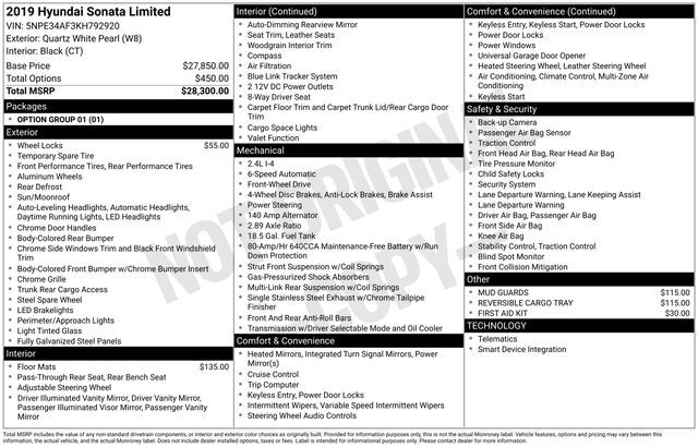 2019 Hyundai Sonata Limited Raleigh NC