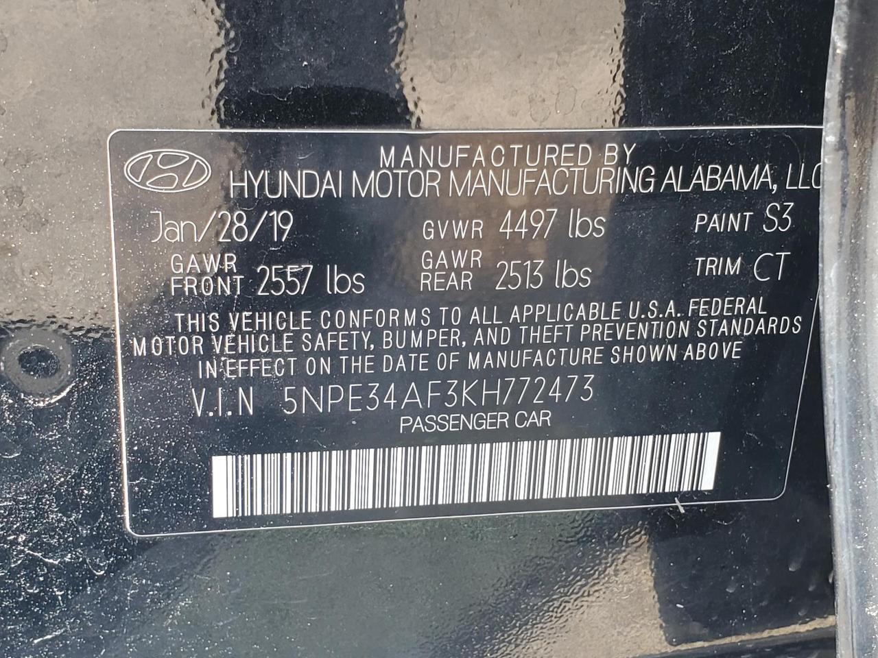 2019 Hyundai Sonata Sport 2.4L Beeville TX