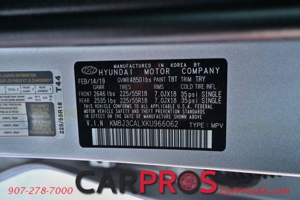 2019 Hyundai Tucson Limited - All Wheel Drive - Comfort &amp; Convenience Pkg - Heated Leather Power Seats - Heated Steering Wheel - Power Windows &amp; Door Locks - Infinity Audio w/ 7 Touchscreen - Hands-free Smart Liftgate - 360&Acirc;&deg; Rearview Camera Anchorage AK