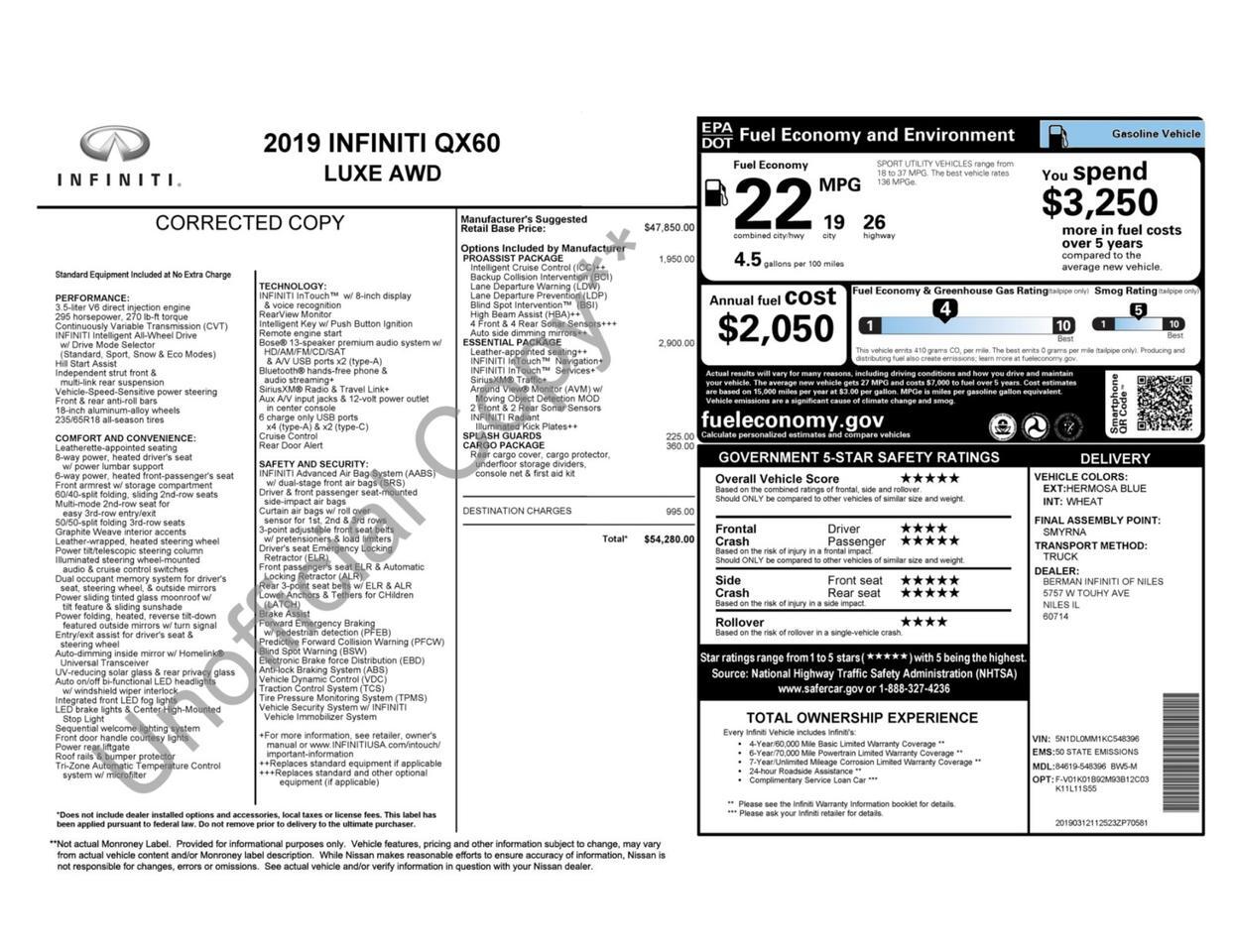 2019 INFINITI QX60 LUXE AWD Tallmadge OH