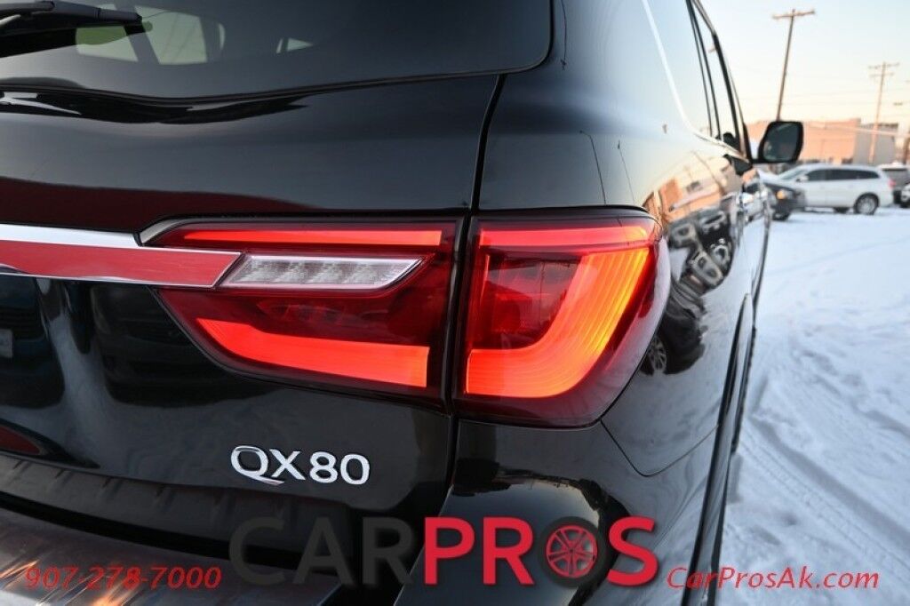 2019 INFINITI QX80 LUXE - All Wheel Drive - 5.6L V8 - Front & Rear Heated Leather Seats - Remote Start - 3rd Row - Seats 7 - Navigation - Backup Camera - Bose Sound System - Bluetooth - Rear Entertainment - 1 Owner Anchorage AK