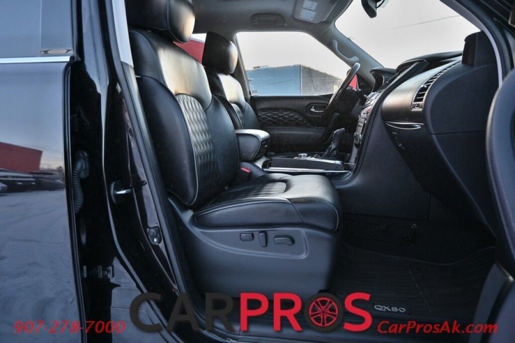2019 INFINITI QX80 LUXE - All Wheel Drive - 5.6L V8 - Front & Rear Heated Leather Seats - Remote Start - 3rd Row - Seats 7 - Navigation - Backup Camera - Bose Sound System - Bluetooth - Rear Entertainment - 1 Owner Anchorage AK