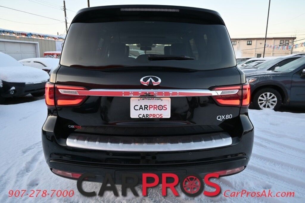 2019 INFINITI QX80 LUXE - All Wheel Drive - 5.6L V8 - Front & Rear Heated Leather Seats - Remote Start - 3rd Row - Seats 7 - Navigation - Backup Camera - Bose Sound System - Bluetooth - Rear Entertainment - 1 Owner Anchorage AK
