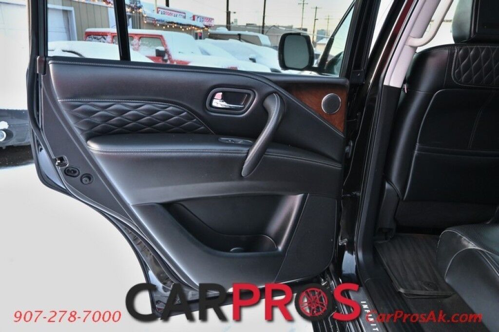 2019 INFINITI QX80 LUXE - All Wheel Drive - 5.6L V8 - Front & Rear Heated Leather Seats - Remote Start - 3rd Row - Seats 7 - Navigation - Backup Camera - Bose Sound System - Bluetooth - Rear Entertainment - 1 Owner Anchorage AK