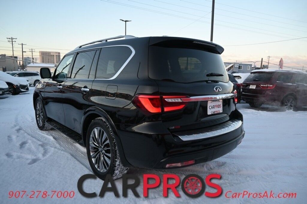 2019 INFINITI QX80 LUXE - All Wheel Drive - 5.6L V8 - Front & Rear Heated Leather Seats - Remote Start - 3rd Row - Seats 7 - Navigation - Backup Camera - Bose Sound System - Bluetooth - Rear Entertainment - 1 Owner Anchorage AK