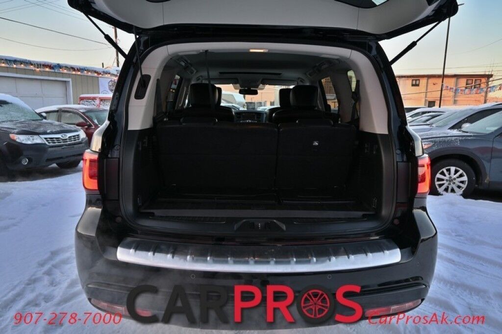 2019 INFINITI QX80 LUXE - All Wheel Drive - 5.6L V8 - Front & Rear Heated Leather Seats - Remote Start - 3rd Row - Seats 7 - Navigation - Backup Camera - Bose Sound System - Bluetooth - Rear Entertainment - 1 Owner Anchorage AK