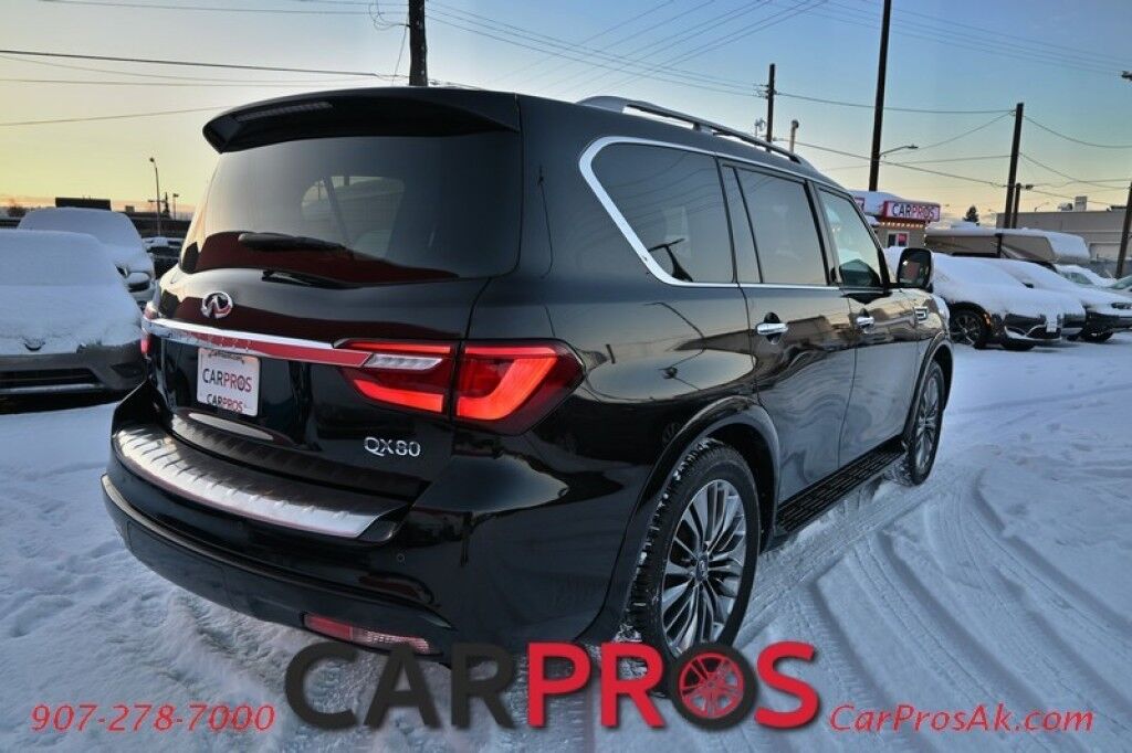2019 INFINITI QX80 LUXE - All Wheel Drive - 5.6L V8 - Front & Rear Heated Leather Seats - Remote Start - 3rd Row - Seats 7 - Navigation - Backup Camera - Bose Sound System - Bluetooth - Rear Entertainment - 1 Owner Anchorage AK