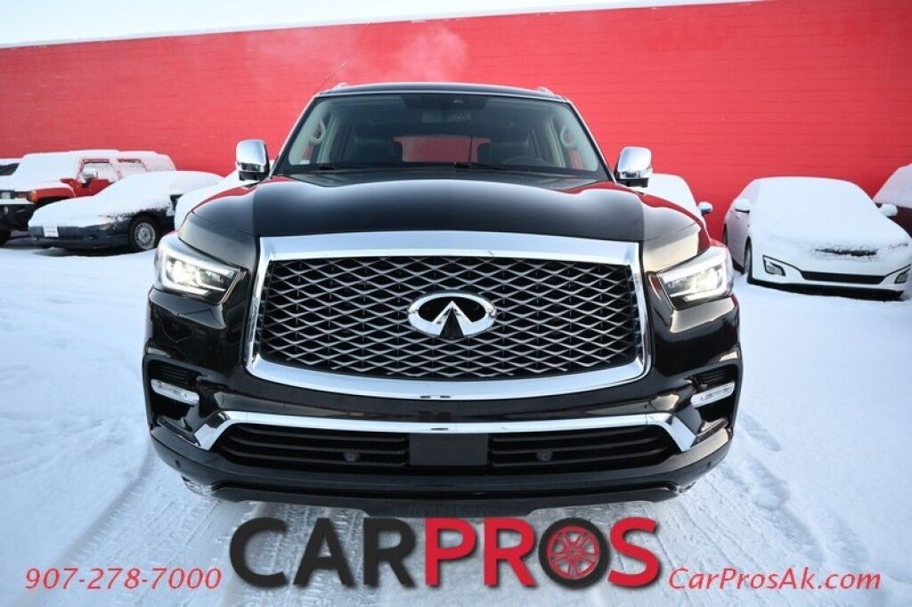 2019 INFINITI QX80 LUXE - All Wheel Drive - 5.6L V8 - Front & Rear Heated Leather Seats - Remote Start - 3rd Row - Seats 7 - Navigation - Backup Camera - Bose Sound System - Bluetooth - Rear Entertainment - 1 Owner Anchorage AK