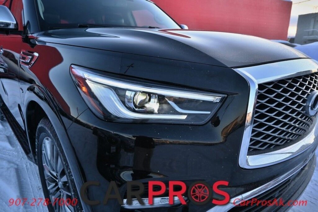 2019 INFINITI QX80 LUXE - All Wheel Drive - 5.6L V8 - Front & Rear Heated Leather Seats - Remote Start - 3rd Row - Seats 7 - Navigation - Backup Camera - Bose Sound System - Bluetooth - Rear Entertainment - 1 Owner Anchorage AK