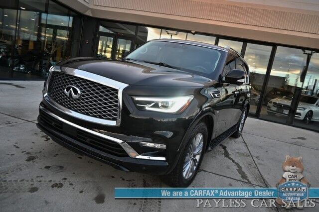 2019 INFINITI QX80 LUXE / 4X4 / ProAssist Pkg / Auto Start / Power & Heated Leather Seats / Heated Steering / Nav / Bose Speakers / 360 Camera / Sunroof / Lane Depart & Blind Spot Alert / Adaptive Cruise / 3rd Row / Seats 7 / Tow Pkg Anchorage AK 2019 INFINITI QX80 LUXE / 4X4 / ProAssist Pkg / Auto Start / Power & Heated Leather Seats / Heated Steering / Nav / Bose Speakers / 360 Camera / Sunroof / Lane Depart & Blind Spot Alert / Adaptive Cruise / 3rd Row / Seats 7 / Tow Pkg Anchorage AK