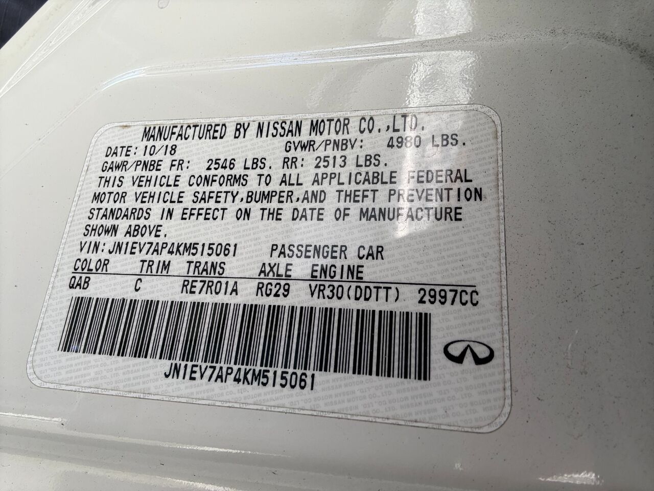 2019 Infiniti Q50 3.0t LUXE RWD Jacksonville FL