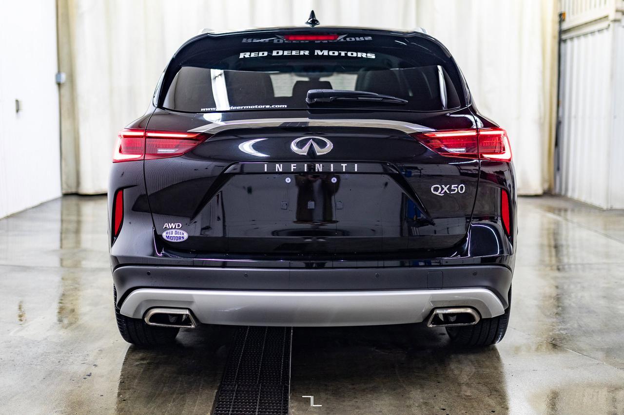 2019 Infiniti QX50 AWD Essential Leather Roof Nav Red Deer AB